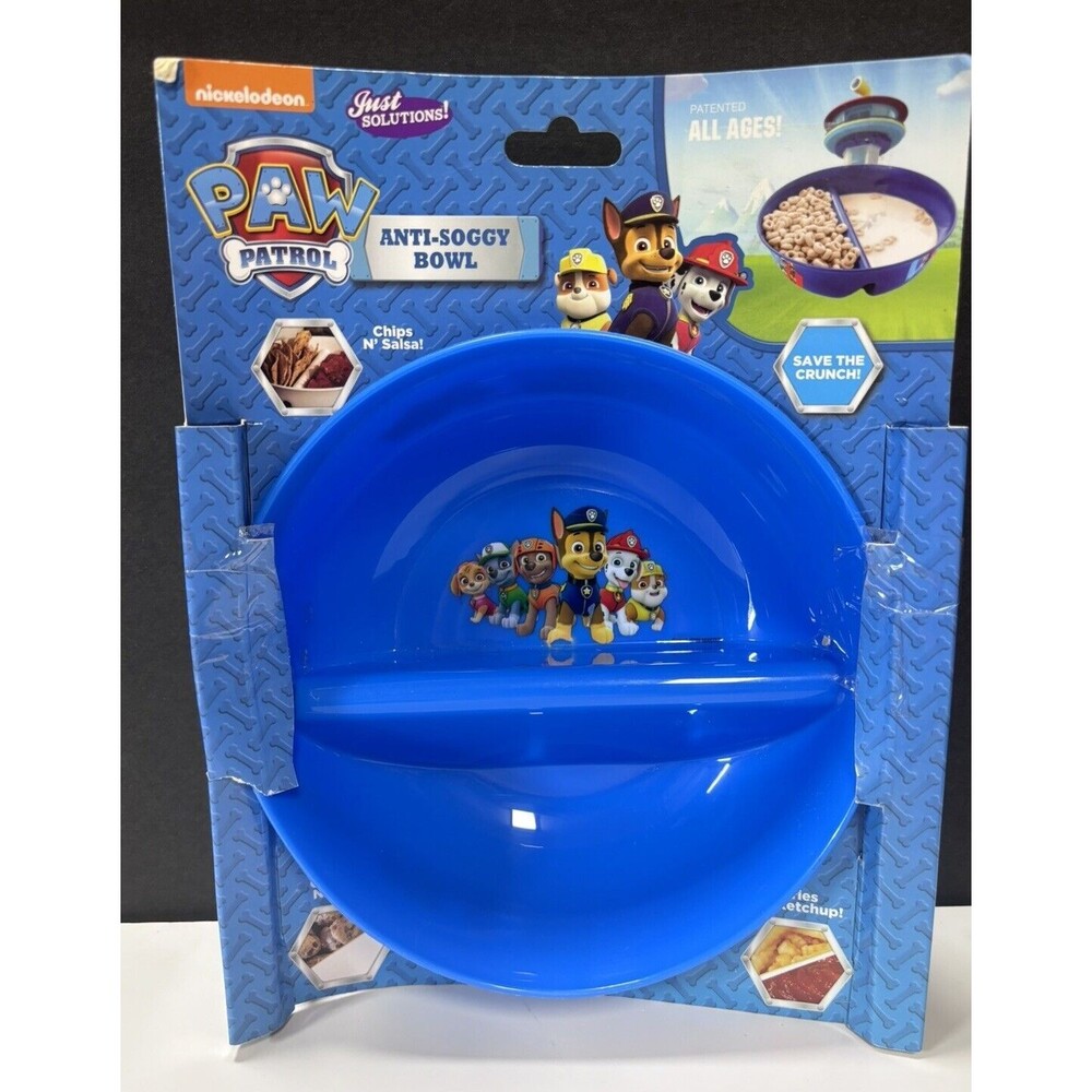 Paw Patrol 2 Portion Anti-Soggy Bowl Chase Marshall Rocky Skye BPA Free NEW